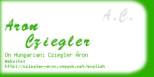 aron cziegler business card