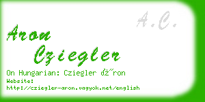 aron cziegler business card